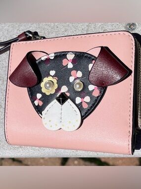 Kate Spade Pup Dog Bulldog Dog Wallet